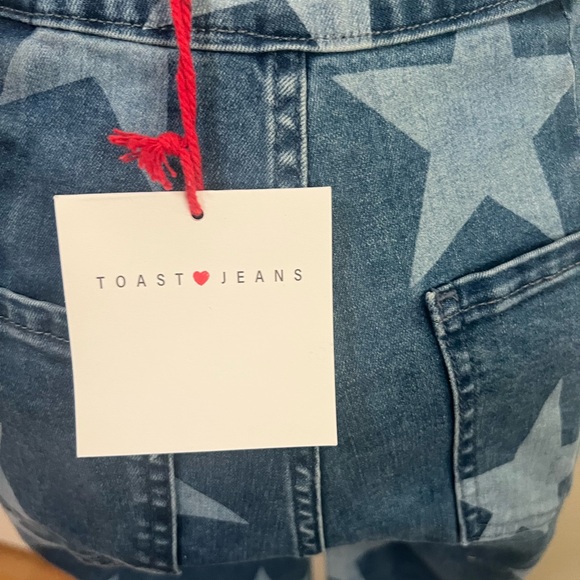 Star Patterned High Rise Flare Jeans nwt - Picture 6 of 6